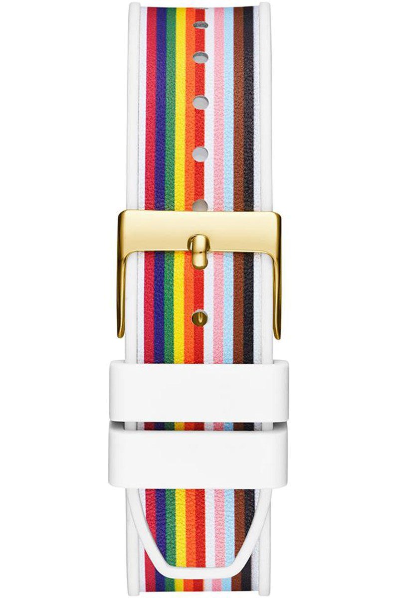 Guess Damen Armbanduhr Active Life 38 mm Regenbogenarmband und -markierungen Armband Silicone GW0432L1