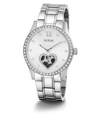 Thumbnail for Guess Damen Armbanduhr Be Loved 38 mm Herz auf Zifferblatt Armband Edelstahl GW0380L1