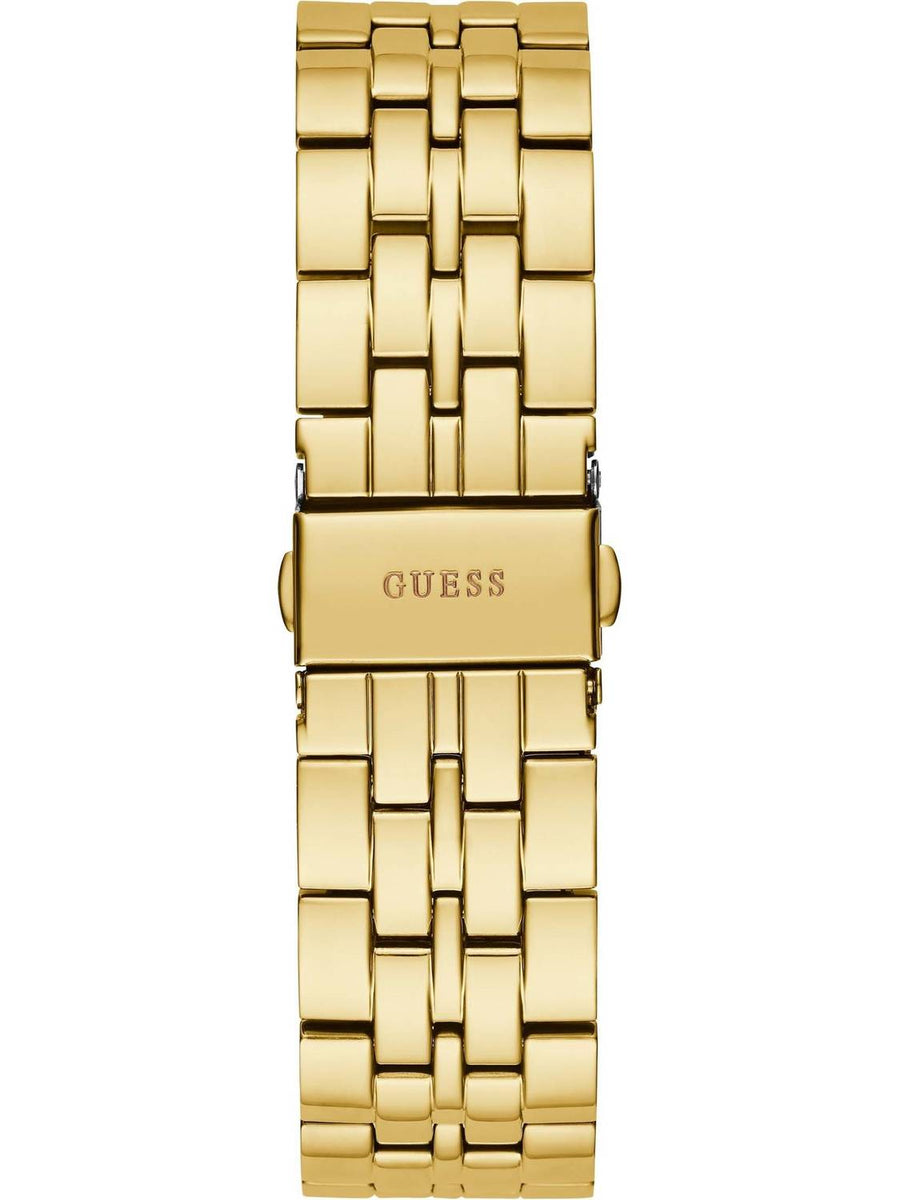 Guess Damen Armbanduhr Cascade 40 mm Kaskadierende Farben und Glitzer auf dem Zifferblatt Armband Edelstahl GW0365L2