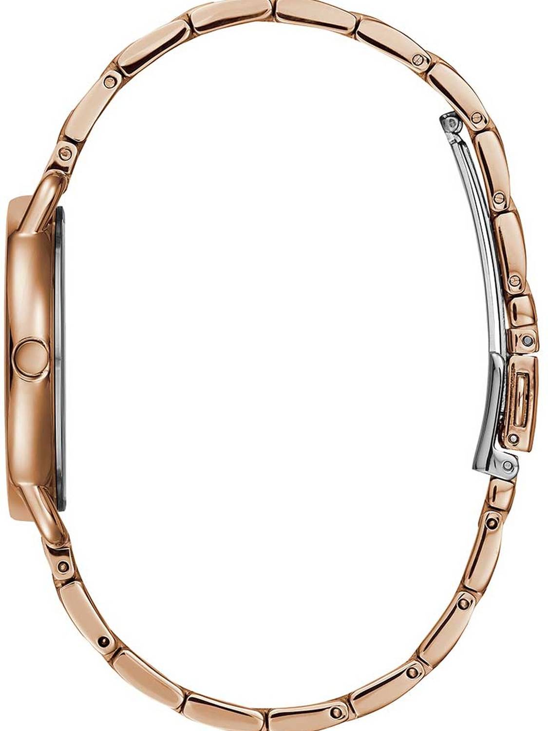 Guess Damen Armbanduhr Jackie 34 mm Große römische Ziffernanzeige Armband Edelstahl W1148L3