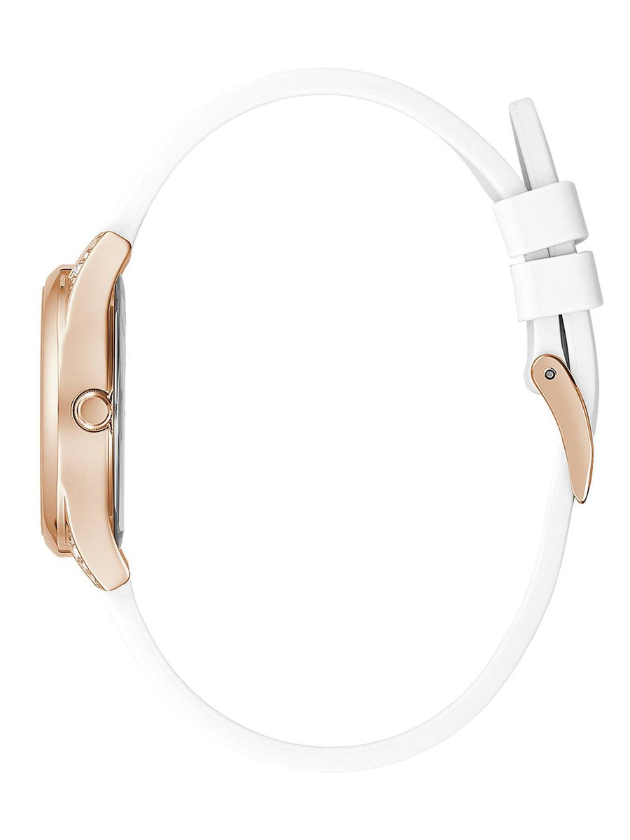 Guess Damen Armbanduhr Pearl Weiß, Roségold GW0381L3