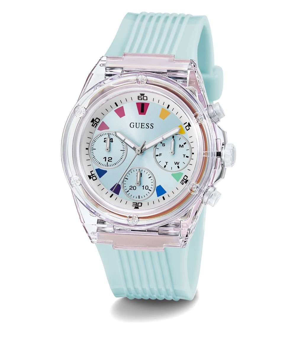 Guess Damen Armbanduhr Chronograph Athena hellblau 39 mm GW0438L8