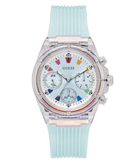 Thumbnail for Guess Damen Armbanduhr Chronograph Athena hellblau 39 mm GW0438L8