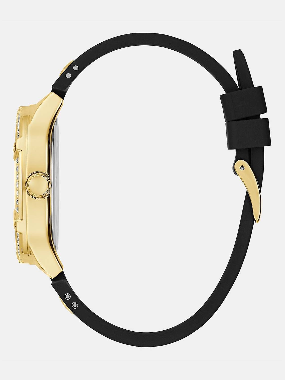Guess Damen Armbanduhr Duchess Armband Silicon schwarz GW0619L2