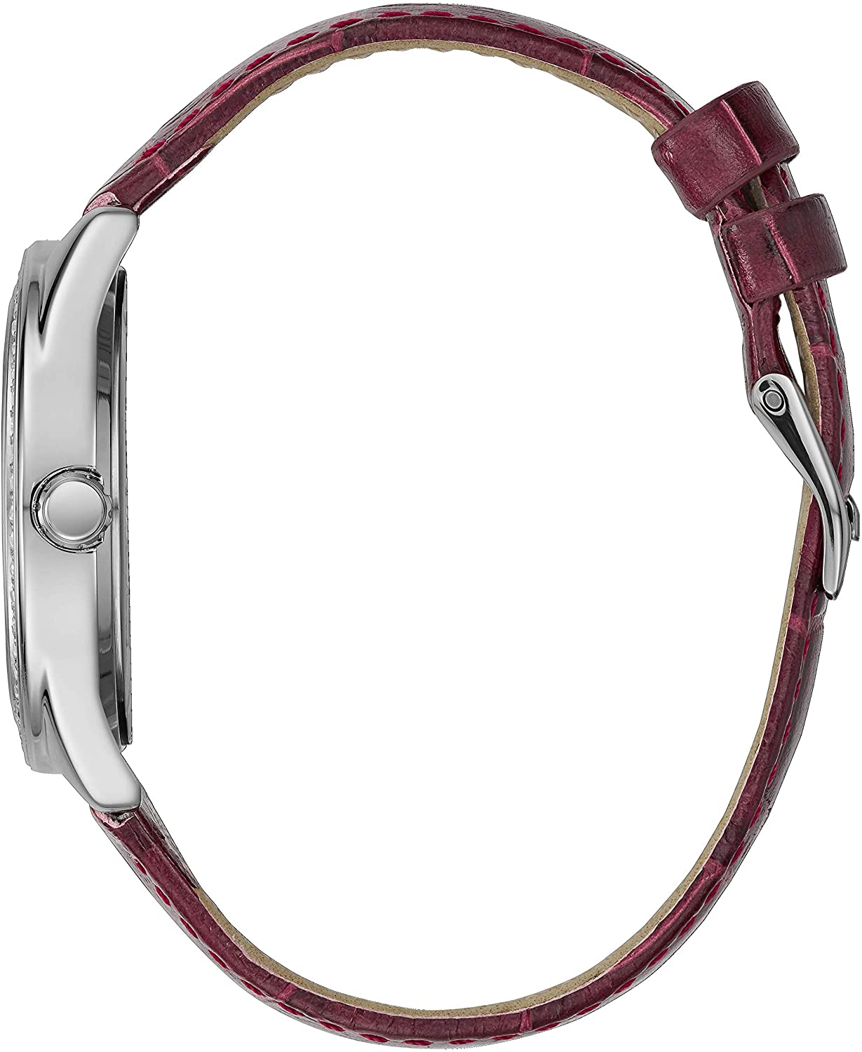 Guess Damen Armbanduhr Fleur 36 mm Floral auf dem Zifferblatt Armband Wine red W0905L2