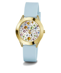 Thumbnail for Guess Damen Armbanduhr MINI WONDERLUST hellblau, gold 34 mm GW0678L1