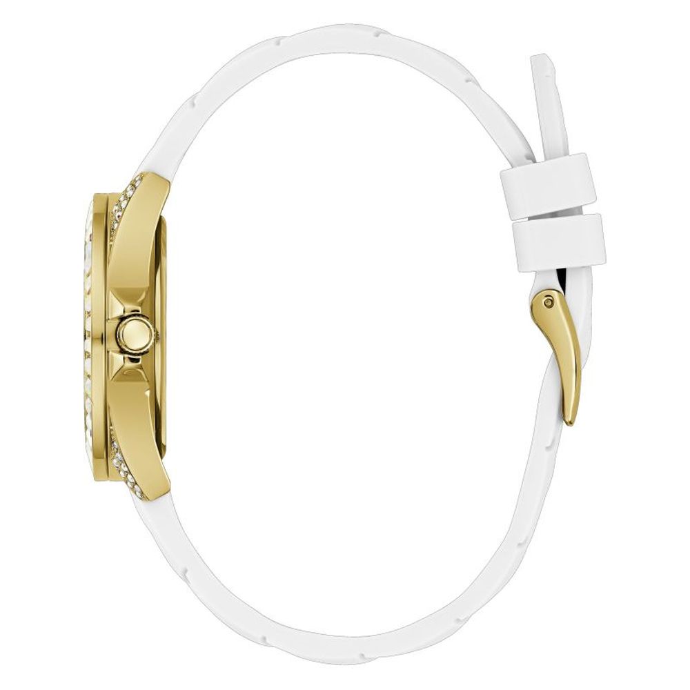 Guess Damen Armbanduhr Opaline weiß, gold 34 mm GW0477L2