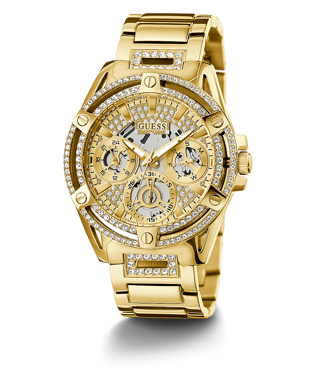 Guess Damen Multifunkion Armbanduhr Queen gold 40 mm GW0464L2