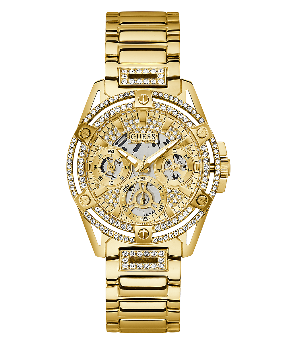 Guess Damen Multifunkion Armbanduhr Queen gold 40 mm GW0464L2