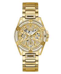 Thumbnail for Guess Damen Multifunkion Armbanduhr Queen gold 40 mm GW0464L2