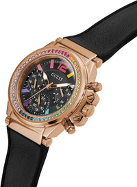 Thumbnail for Guess Damen Multifunkion Armbanduhr Charisma schwarz, roségold 38 mm GW0562L3