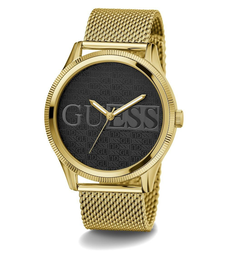 Guess Herren  Armbanduhr REPUTATION  gold, schwarz  44 mm GW0710G2
