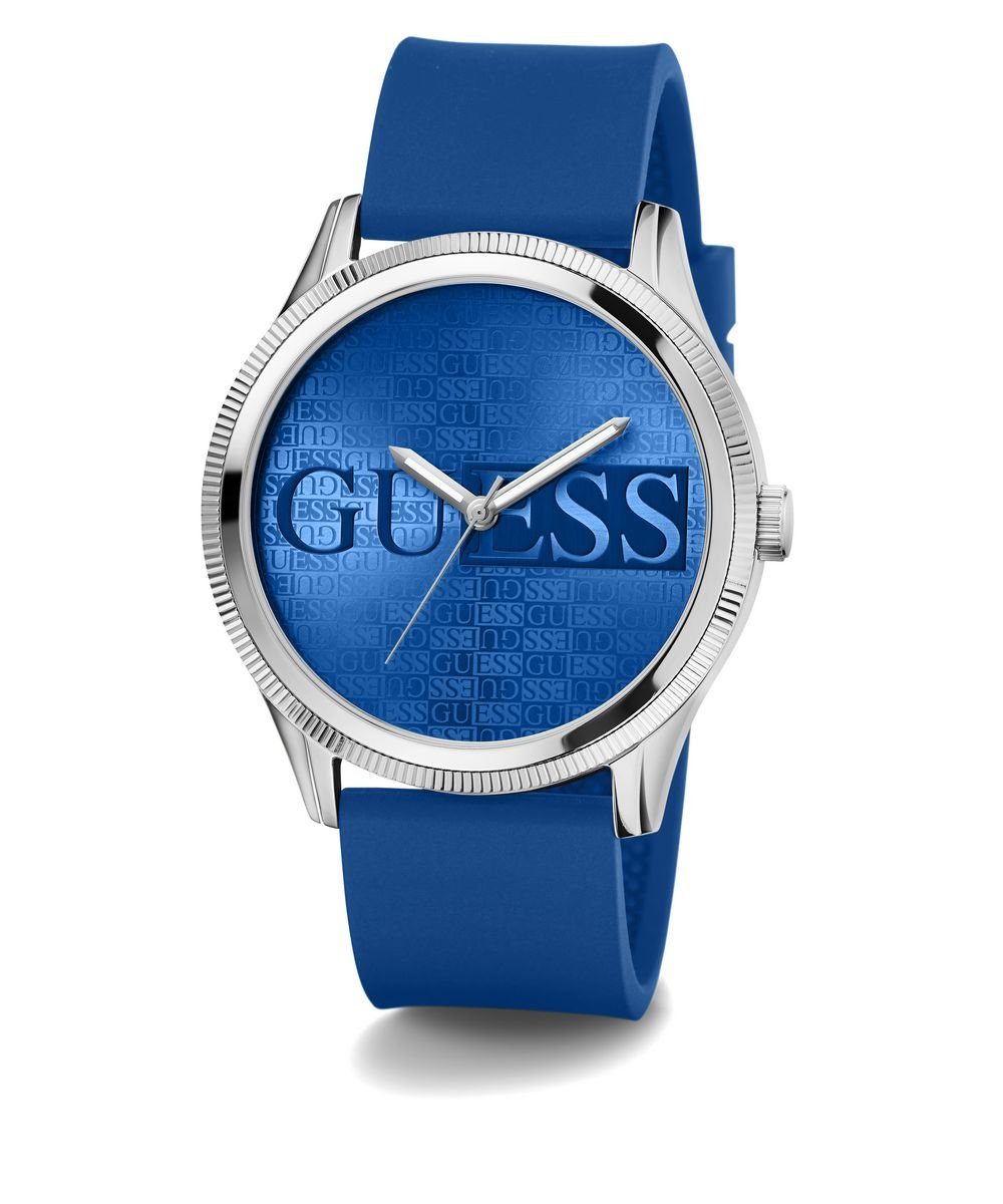 Guess Herren  Armbanduhr REPUTATION blau, silber 44 mm GW0726G1