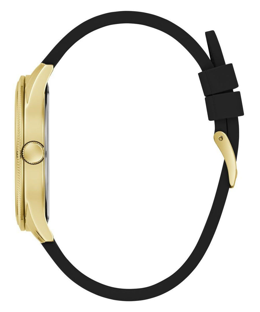 Guess Herren  Armbanduhr REPUTATION schwarz, gold 44 mm GW0726G2