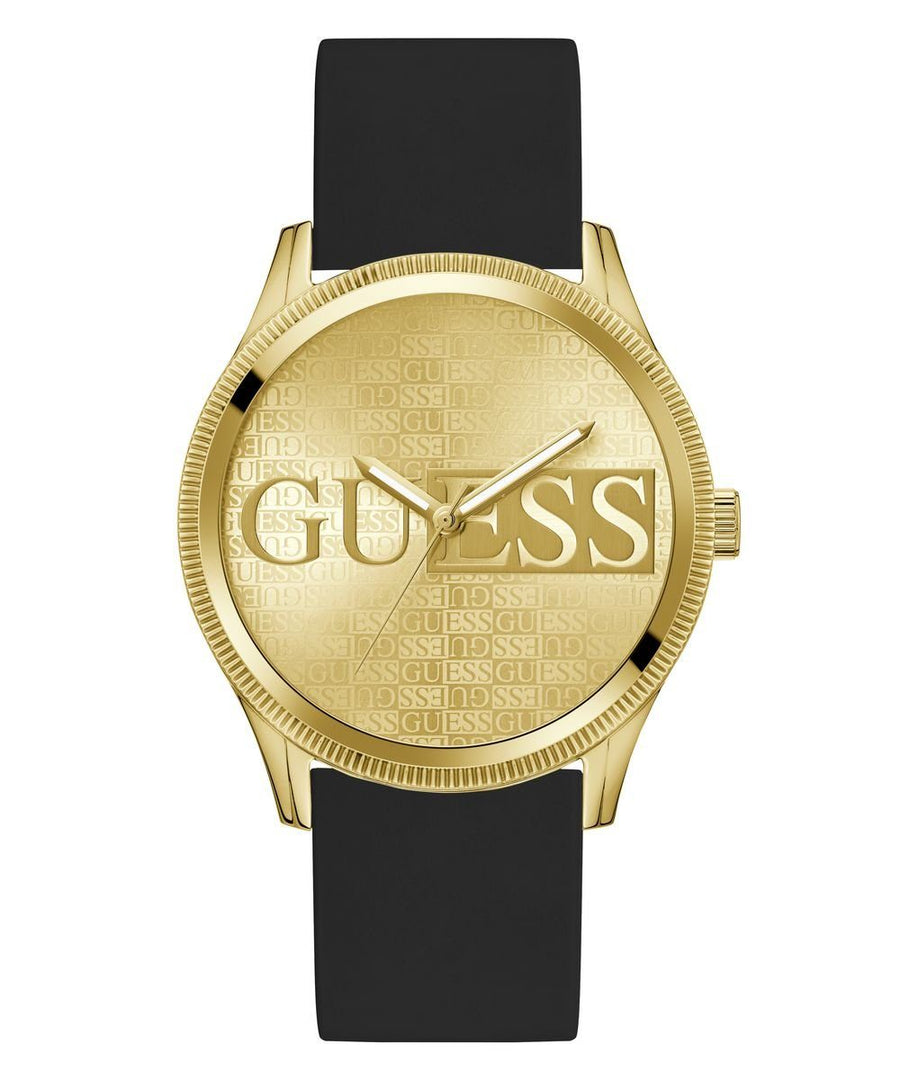 Guess Herren  Armbanduhr REPUTATION schwarz, gold 44 mm GW0726G2