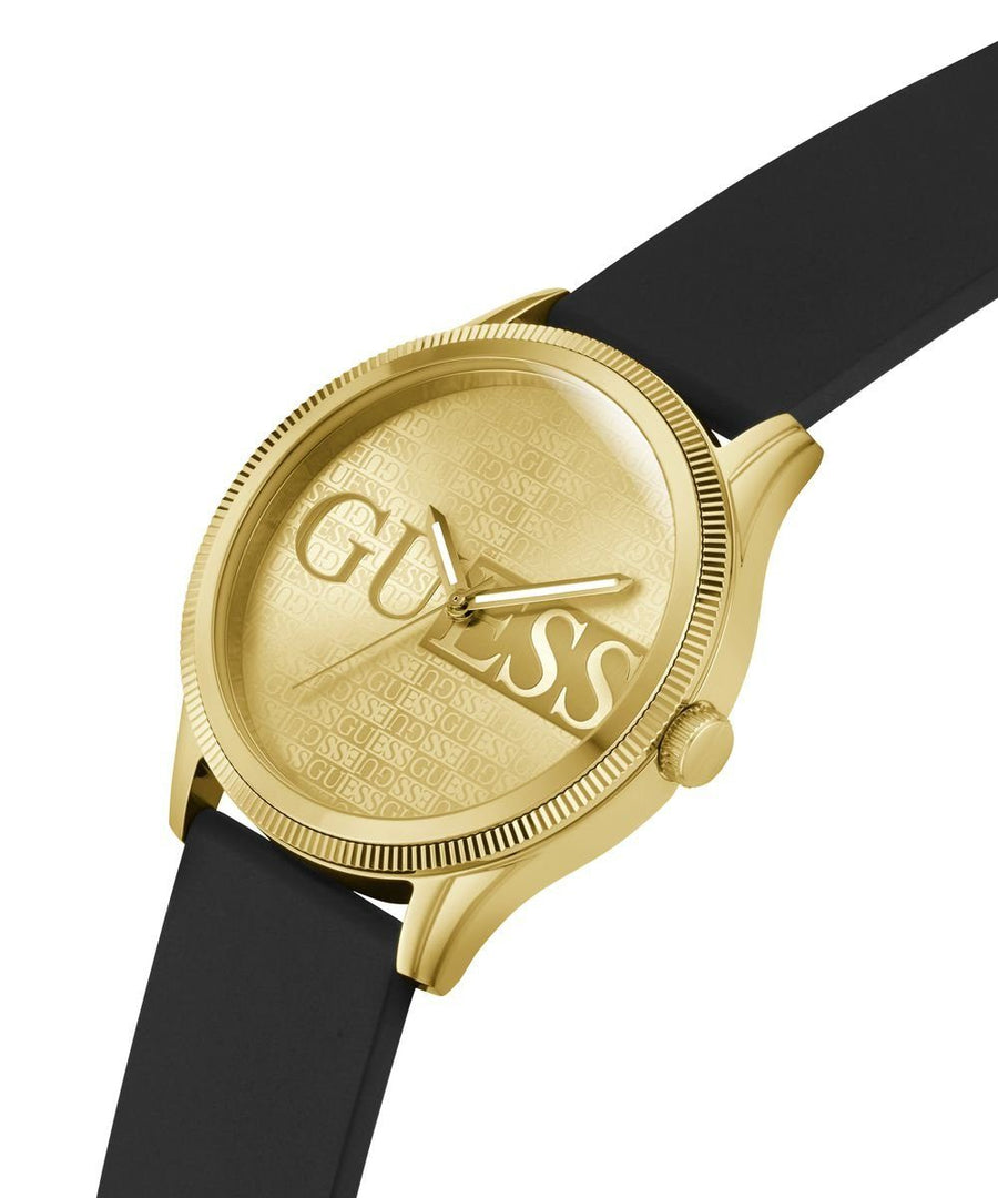 Guess Herren  Armbanduhr REPUTATION schwarz, gold 44 mm GW0726G2