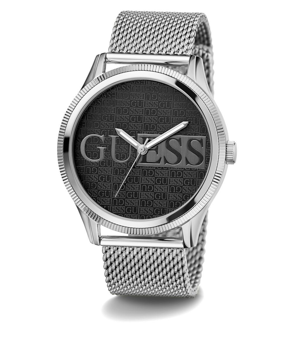 Guess Herren  Armbanduhr REPUTATION silber, schwarz  44 mm GW0710G1