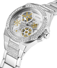 Thumbnail for Guess Herren Armbanduhr Big Reveal Armband Edelstahl silber GW0323G1