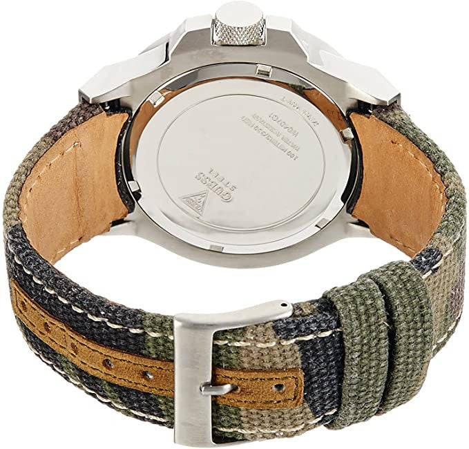 Guess Herren Armbanduhr Analog Quarz Uhr mit Edelstahl Armband W0407G1