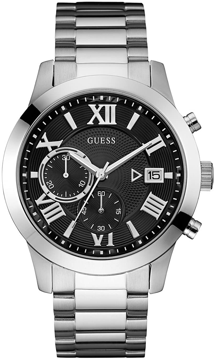 Guess Herren Armbanduhr Atlas Chronograph silber W0668G3