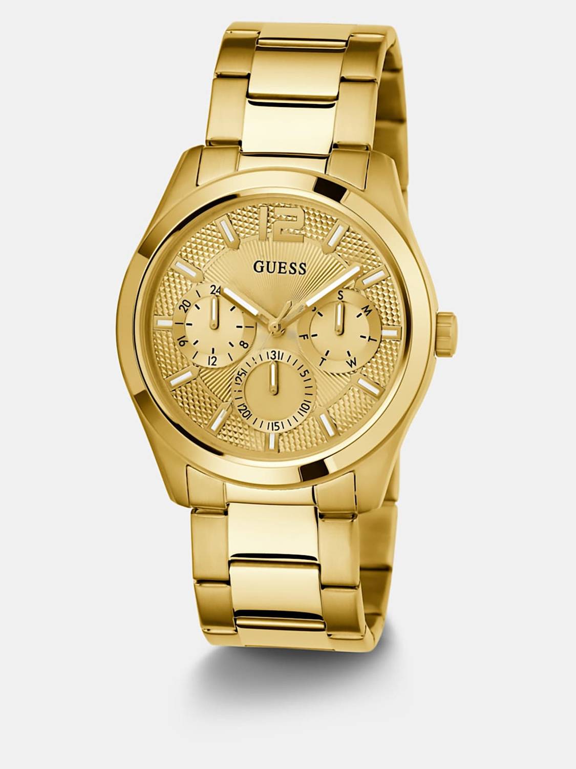 Guess Herren Armbanduhr Atlas gold GW0668G4 45 mm