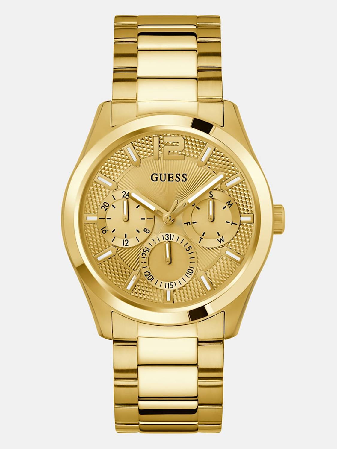 Guess Herren Armbanduhr Atlas gold GW0668G4 45 mm