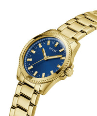 Thumbnail for Guess Herren Armbanduhr CHAMP gold, blau 44 mm GW0718G2