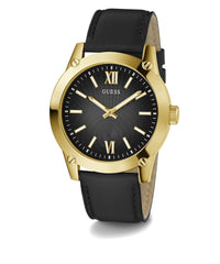 Thumbnail for Guess Herren Armbanduhr Crescent schwarz, gold 44 mm GW0628G2