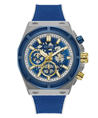 Thumbnail for Guess Herren Armbanduhr MASTERPIECE Multifunktion blau, silber 47 mm GW0713G1