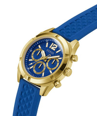 Thumbnail for Guess Herren Armbanduhr RESISTANCE Multifunktion blau, gold 44 mm GW0729G1