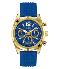 Thumbnail for Guess Herren Armbanduhr RESISTANCE Multifunktion blau, gold 44 mm GW0729G1