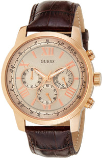 Thumbnail for Guess Herren-Armbanduhr XL Chronograph Quarz Leder Horizon W0380G4