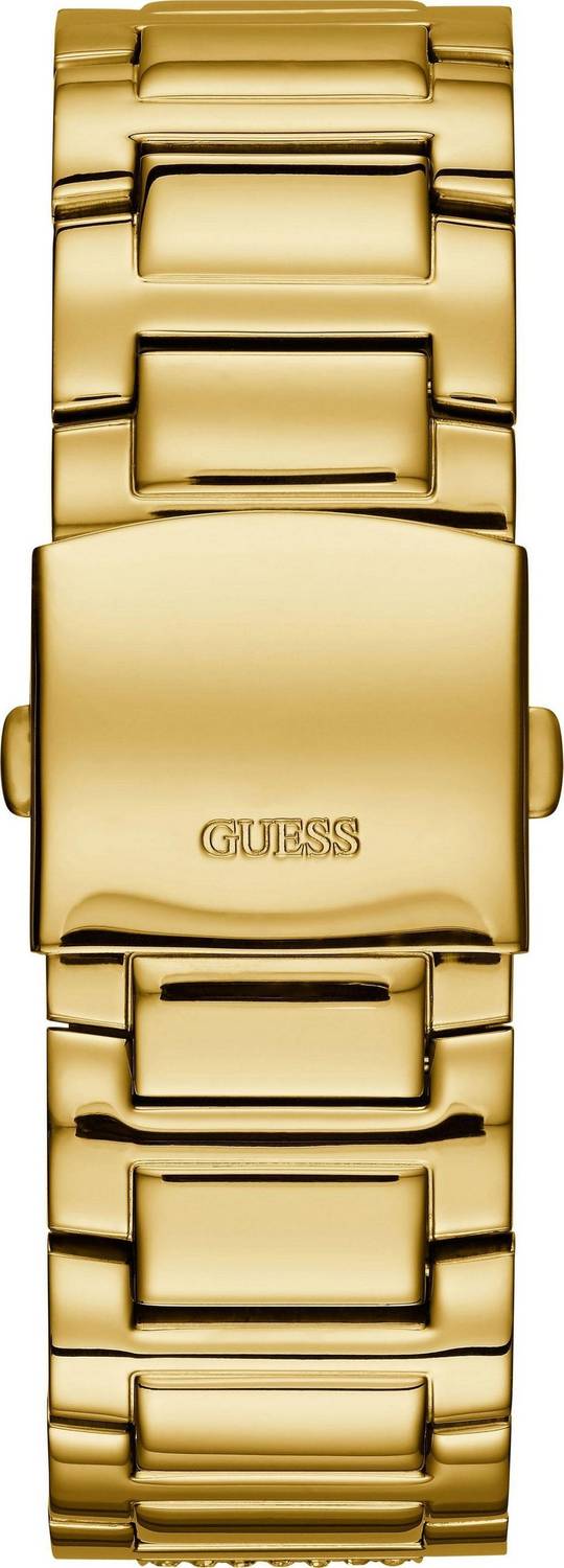 Guess Herren Armbanduhr farbe gold mit strass 48 mm Armband Edelstahl FRONTIER W0799G2