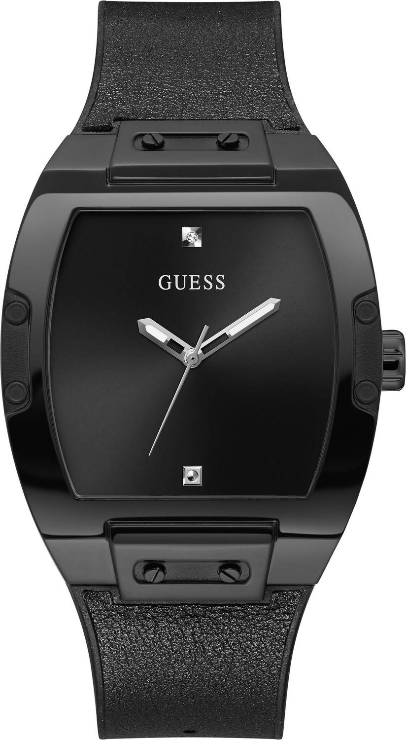 Guess Herren Armbanduhr schwarz 43 mm  Armband Leder,Silikon GW0386G1