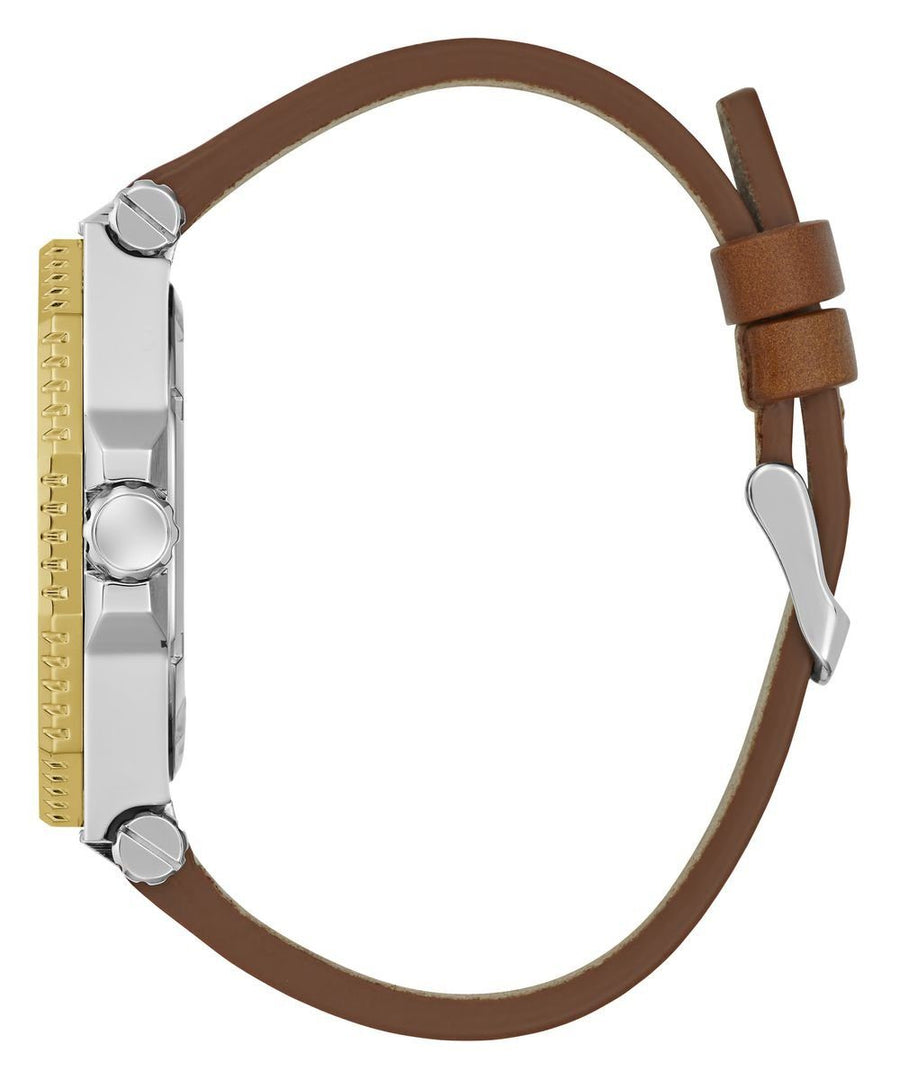 Guess Herren Multifunkion Armbanduhr PRIME braun, gold 46 mm GW0704G1