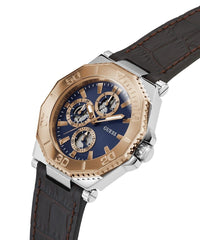 Thumbnail for Guess Herren Multifunkion Armbanduhr PRIME braun, roségold 46 mm GW0704G2