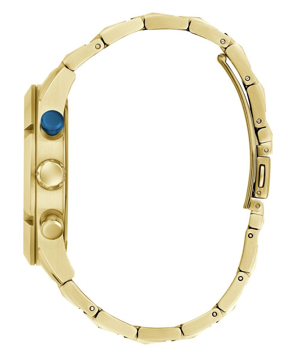 Guess Herren Multifunkion Armbanduhr RESISTANCE gold, blau 44 mm GW0714G2