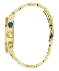 Thumbnail for Guess Herren Multifunkion Armbanduhr RESISTANCE gold, blau 44 mm GW0714G2