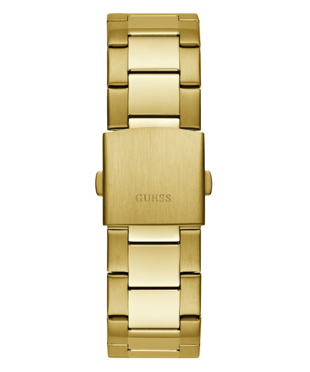 Guess Herren Multifunkion Armbanduhr ZEN gold, hellblau 42 mm GW0707G2