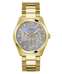 Thumbnail for Guess Herren Multifunkion Armbanduhr ZEN gold, hellblau 42 mm GW0707G2