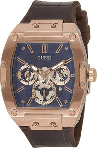 Thumbnail for Guess Herren Uhr Edelstahl Farbe braun Amband Leder/silikon GW0202G2