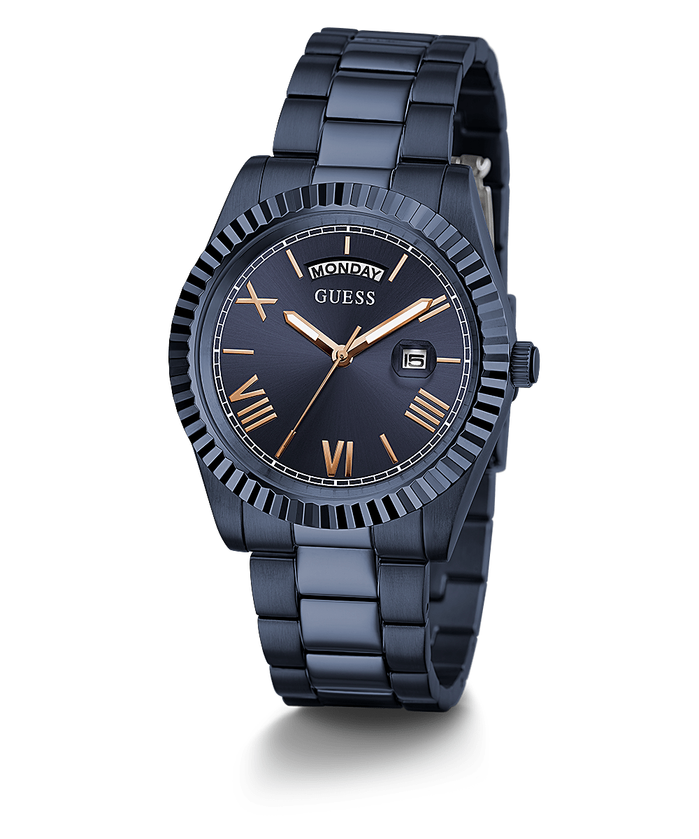 Guess Herrenuhr Connoisseur Edelstahl Farbe blau GW0265G9