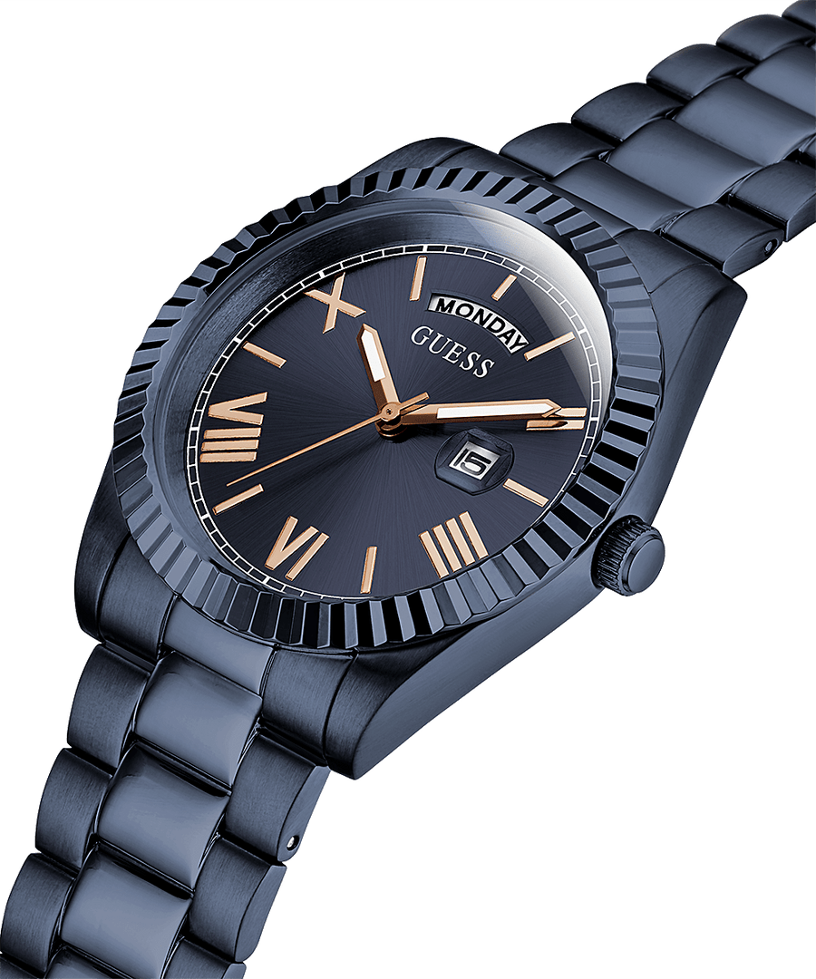 Guess Herrenuhr Connoisseur Edelstahl Farbe blau GW0265G9
