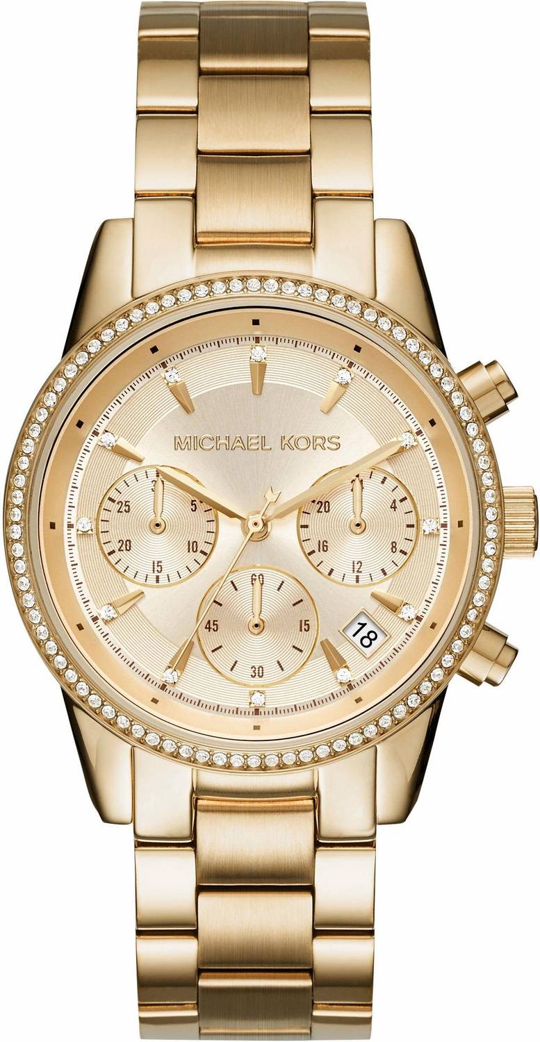 MICHAEL KORS Damen Chronograph Armbanduhr 37 mm Armband Edelstahl MK6356