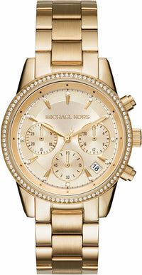 Thumbnail for MICHAEL KORS Damen Chronograph Armbanduhr 37 mm Armband Edelstahl MK6356