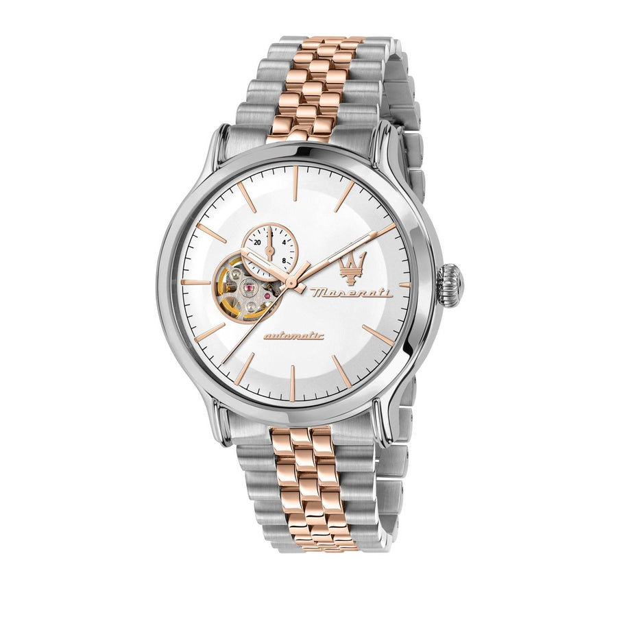 Maserati Herren Armbanduhr  Epoca 45 mm Zifferblatt mit offenem Herz Armband Stainless Steel R8823118008