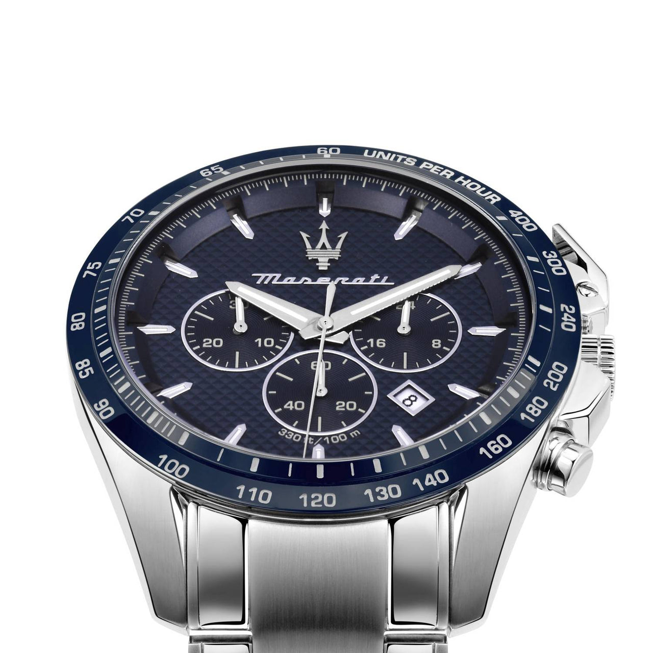 Maserati Herren Armbanduhr  Traguardo 45 mm Chronograph & Datumsfenster Armband Stainless Steel R8873612043