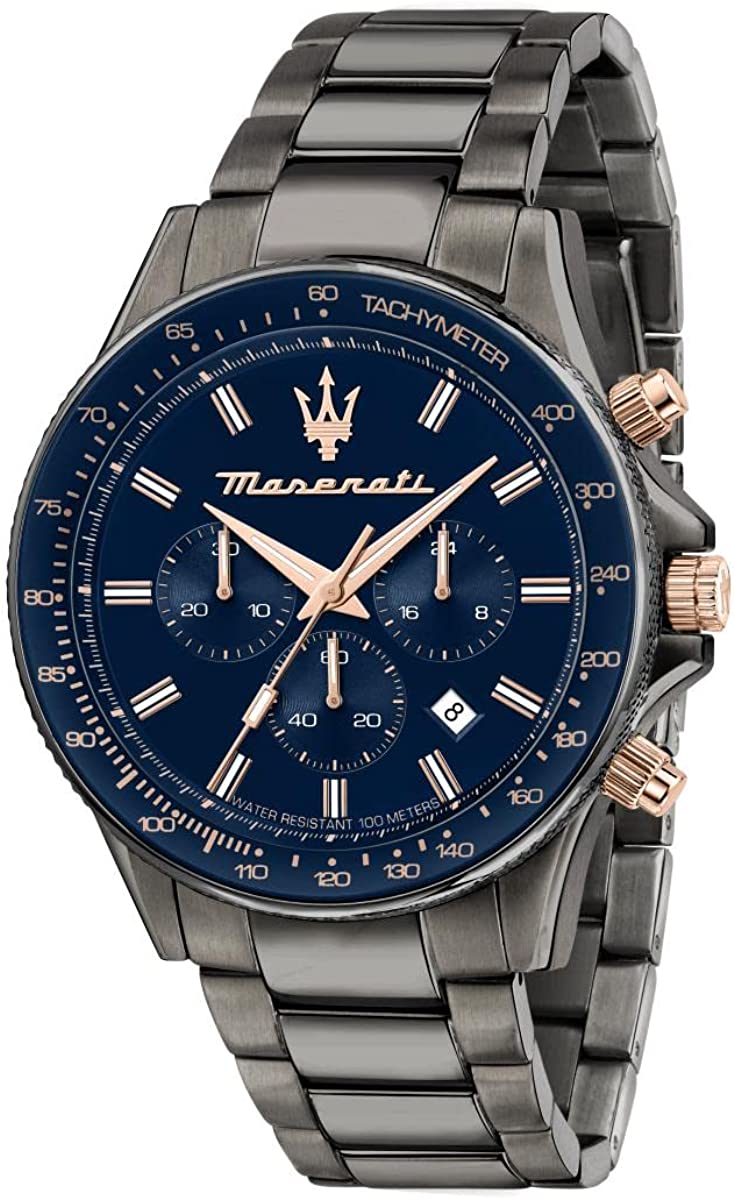 Maserati Herren Armbanduhr SFIDA 44 mm Armband Edelstahl R8873640001