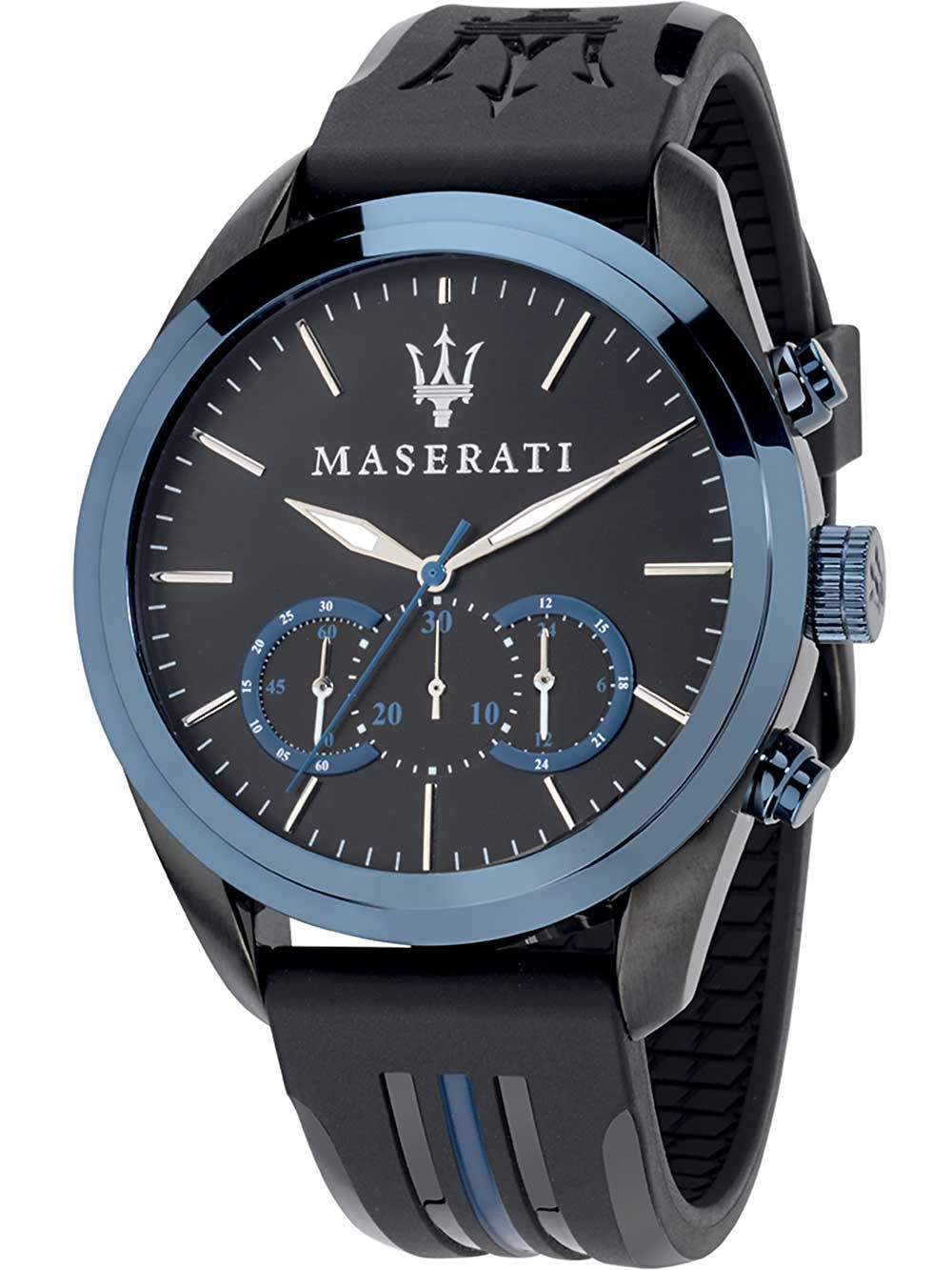 Maserati Herren Armbanduhr TRAGUARDO 45 mm Armband Silikon R8871612006