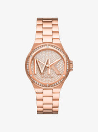 Thumbnail for Michael Kors Damen Armbanduhr LENNOX Lennox im Rosé-Goldton mit Pavé und Logo MK7230